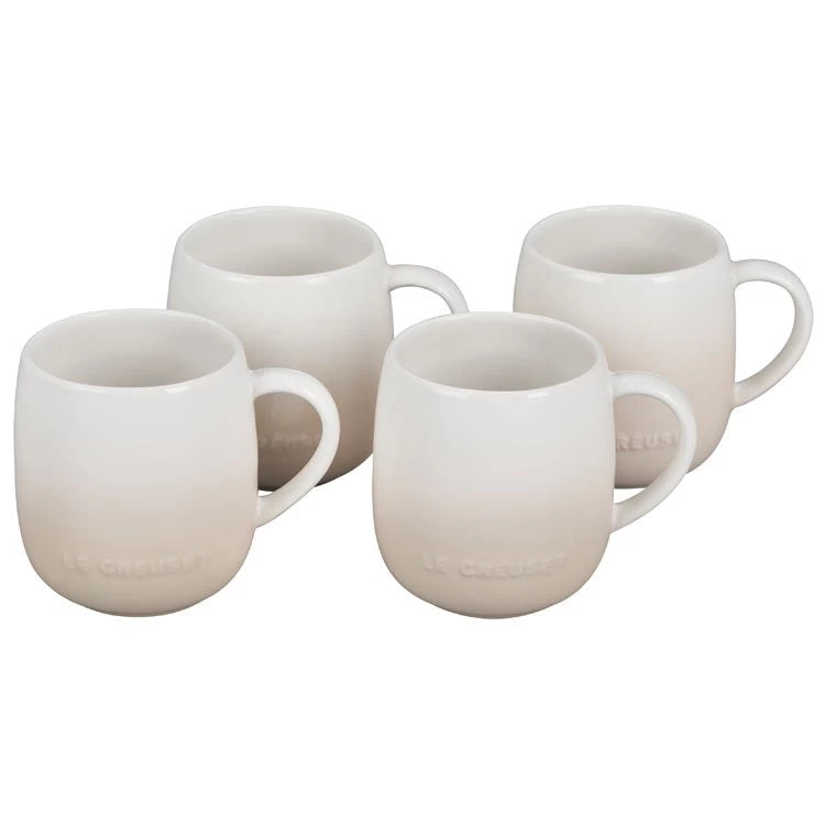 Le Creuset Heritage 13 Oz Stoneware Mugs Set Of 4 - Meringue