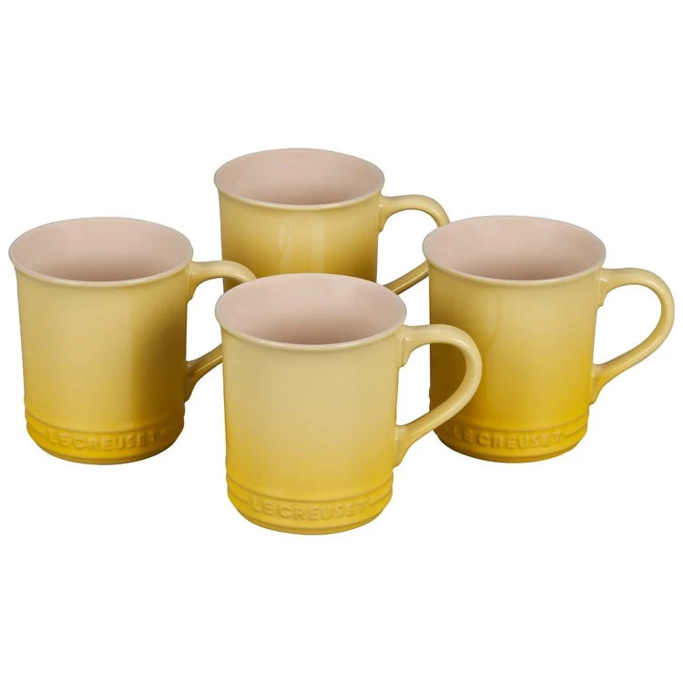 Le Creuset 14 Oz Stoneware Mugs Set Of 4 - Soleil