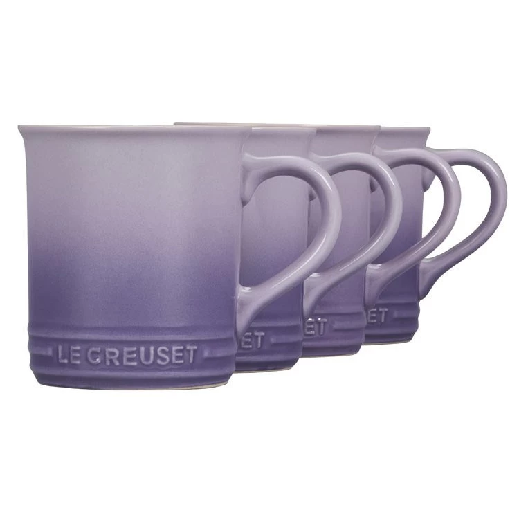 Le Creuset 14 Oz Stoneware Mugs Set Of 4 - Provence - Image 2