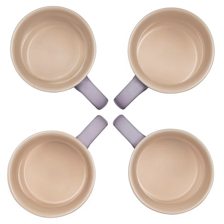 Le Creuset 14 Oz Stoneware Mugs Set Of 4 - Provence - Image 3