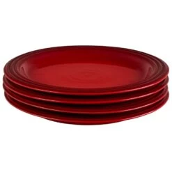 Le Creuset 10.5" Stoneware Dinner Plates Set Of 4 - Cerise