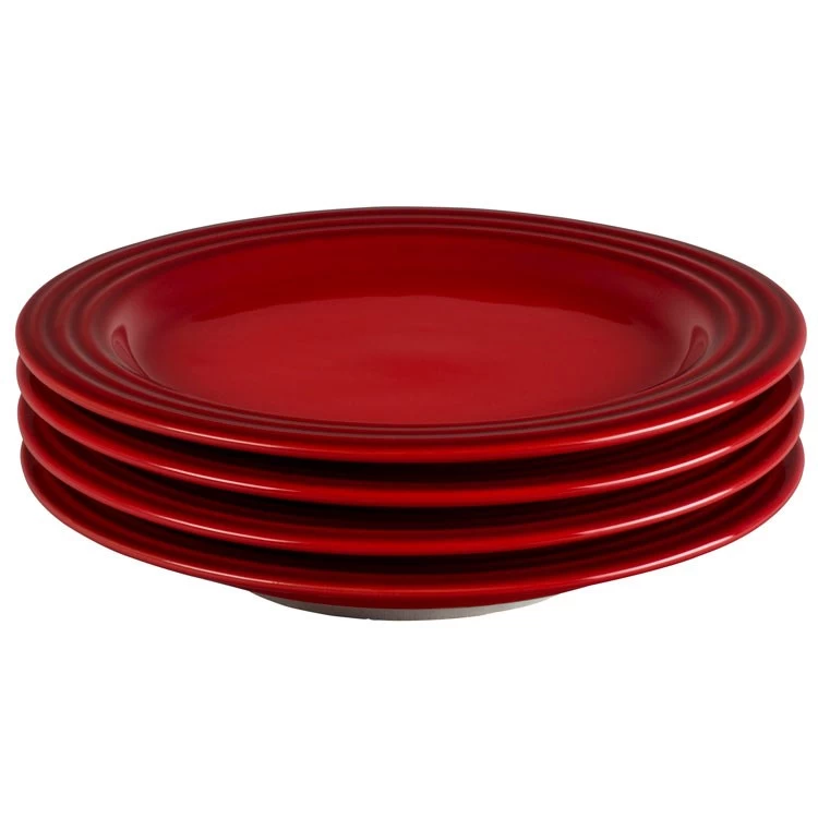 Le Creuset 8.5" Stoneware Salad Plates Set Of 4 - Cerise