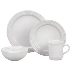 Le Creuset 16-Piece Stoneware Dinnerware Set - White