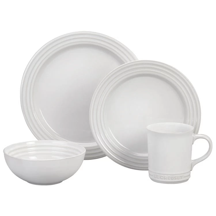 Le Creuset 16-Piece Stoneware Dinnerware Set - White