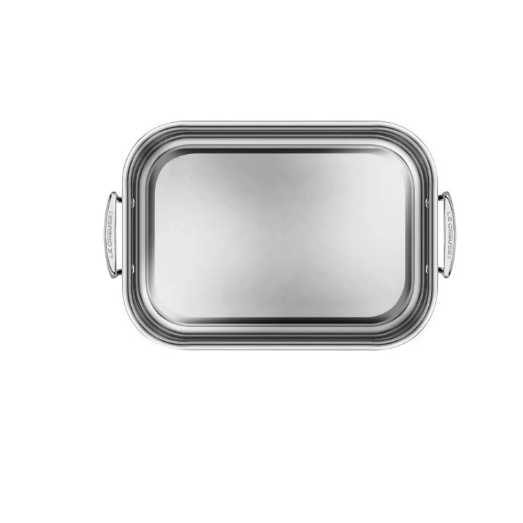 Le Creuset Small Stainless Steel Roasting Pan With Nonstick Rack - Image 6