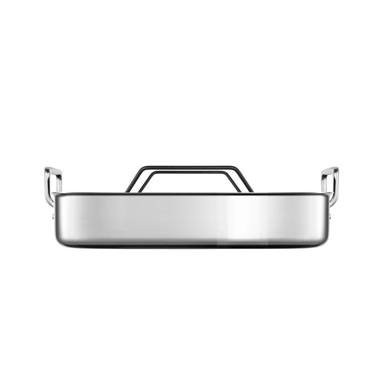 Le Creuset Small Stainless Steel Roasting Pan With Nonstick Rack - Image 8
