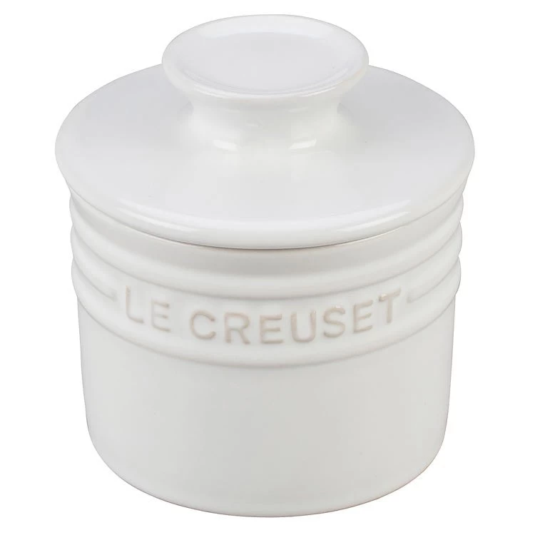 Le Creuset 6 Oz Stoneware Butter Crock - White
