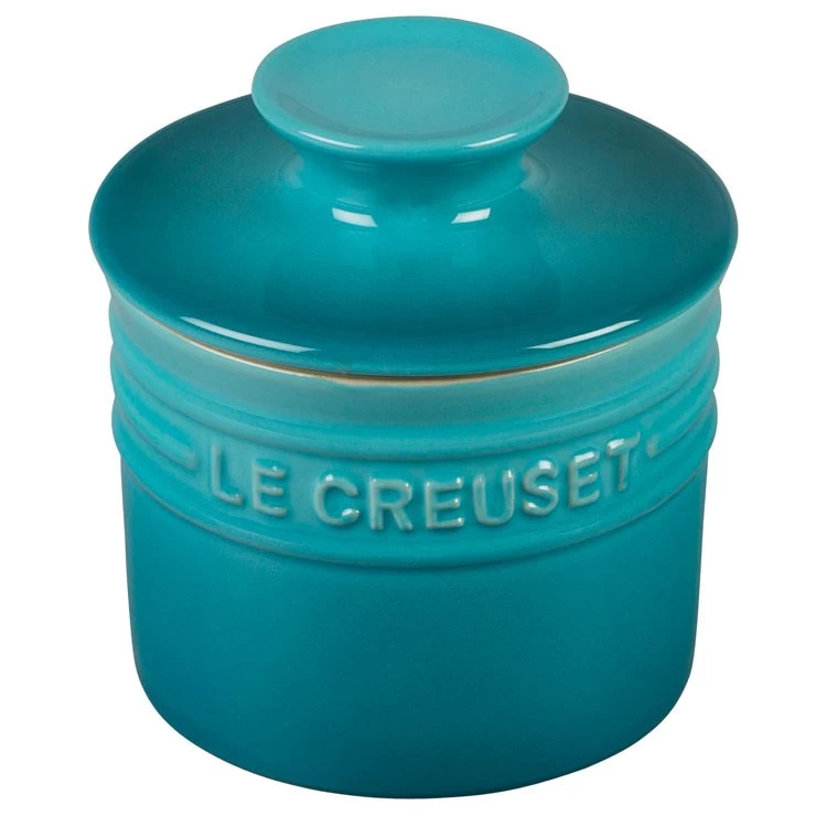 Le Creuset 6 Oz Stoneware Butter Crock - Caribbean