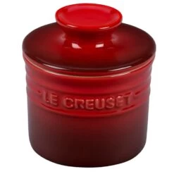 Le Creuset 6 Oz Stoneware Butter Crock - Cerise