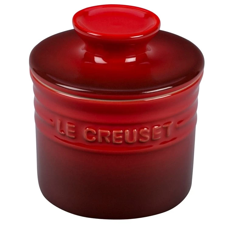 Le Creuset 6 Oz Stoneware Butter Crock - Cerise