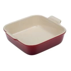 Le Creuset Heritage 3-Quart Stoneware Square Dish - Cerise