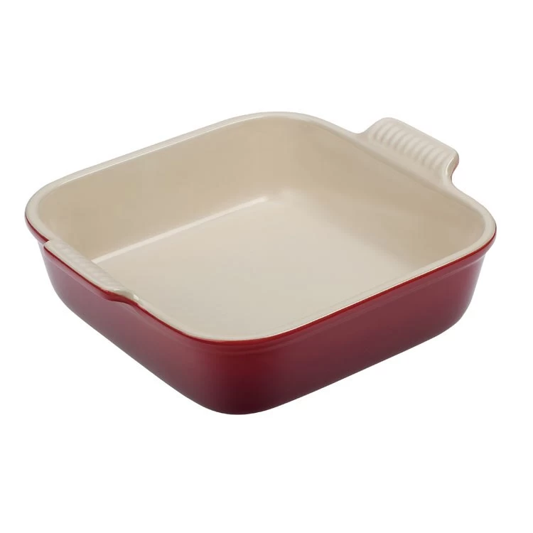 Le Creuset Heritage 3-Quart Stoneware Square Dish - Cerise