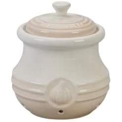 Le Creuset 14 Oz Stoneware Garlic Keeper - Meringue
