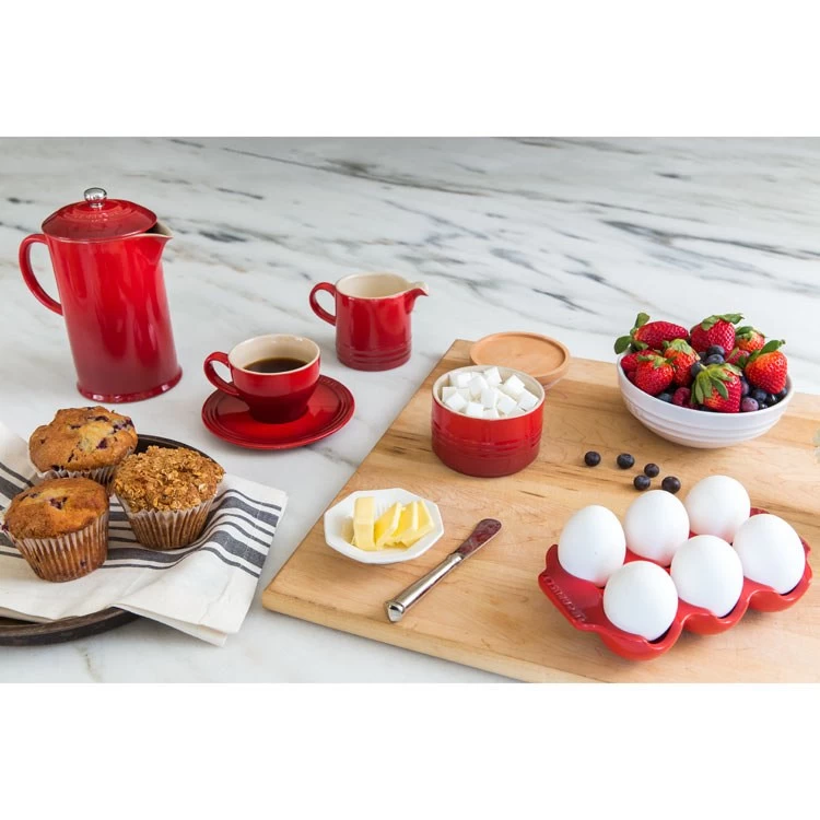 Le Creuset Stoneware Cream And Sugar Set - Cerise - Image 2
