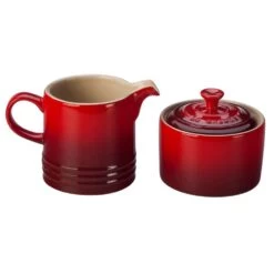 Le Creuset Stoneware Cream And Sugar Set - Cerise