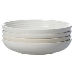 Le Creuset 8.5" Stoneware Pasta Bowls Set Of 4 - White