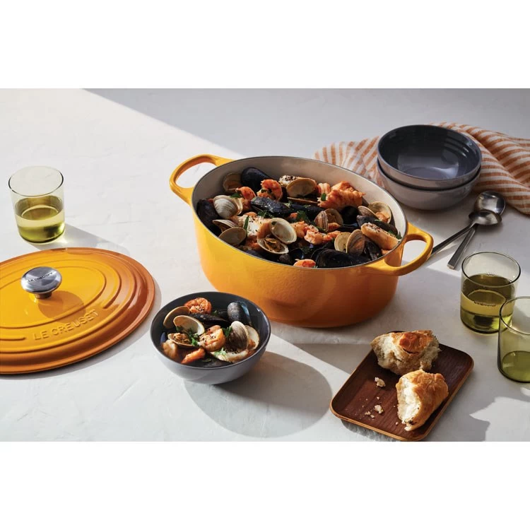 Le Creuset 22 Oz Stoneware Soup Bowls Set Of 4 - Oyster - Image 2