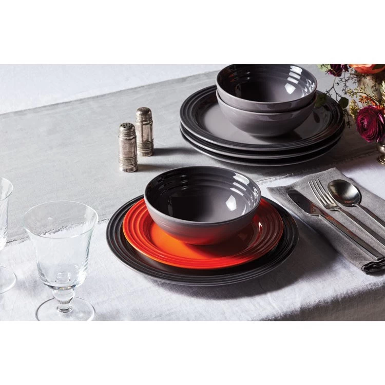 Le Creuset 22 Oz Stoneware Soup Bowls Set Of 4 - Oyster - Image 3