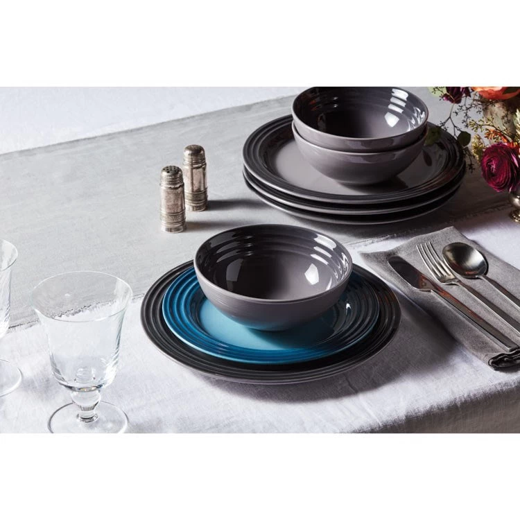 Le Creuset 22 Oz Stoneware Soup Bowls Set Of 4 - Oyster - Image 4