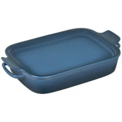 Le Creuset 2.75-Quart Stoneware Rectangular Dish With Platter Lid - Deep Teal