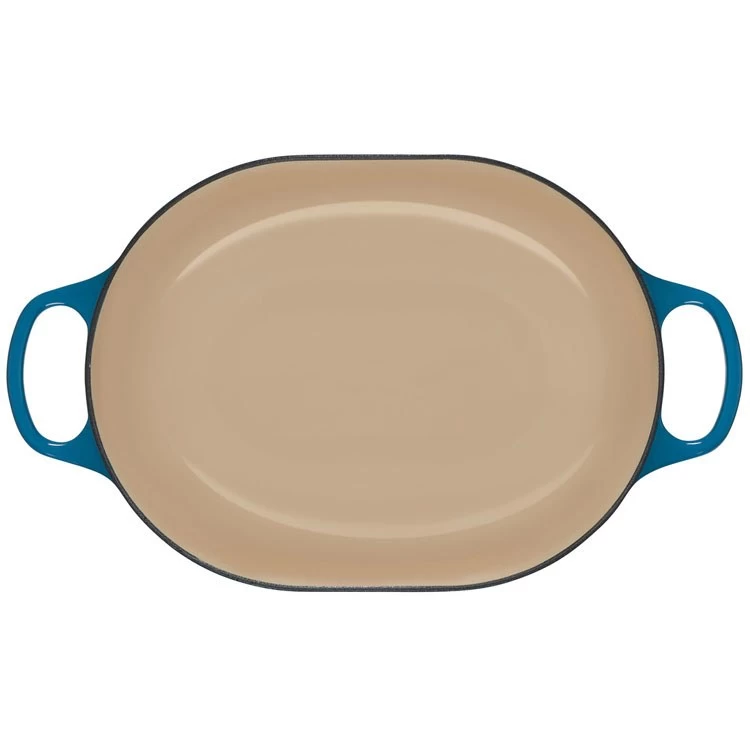 Le Creuset Signature 3.75-Quart Cast Iron Oval Casserole With Stainless Steel Knob - Deep Teal - Image 4