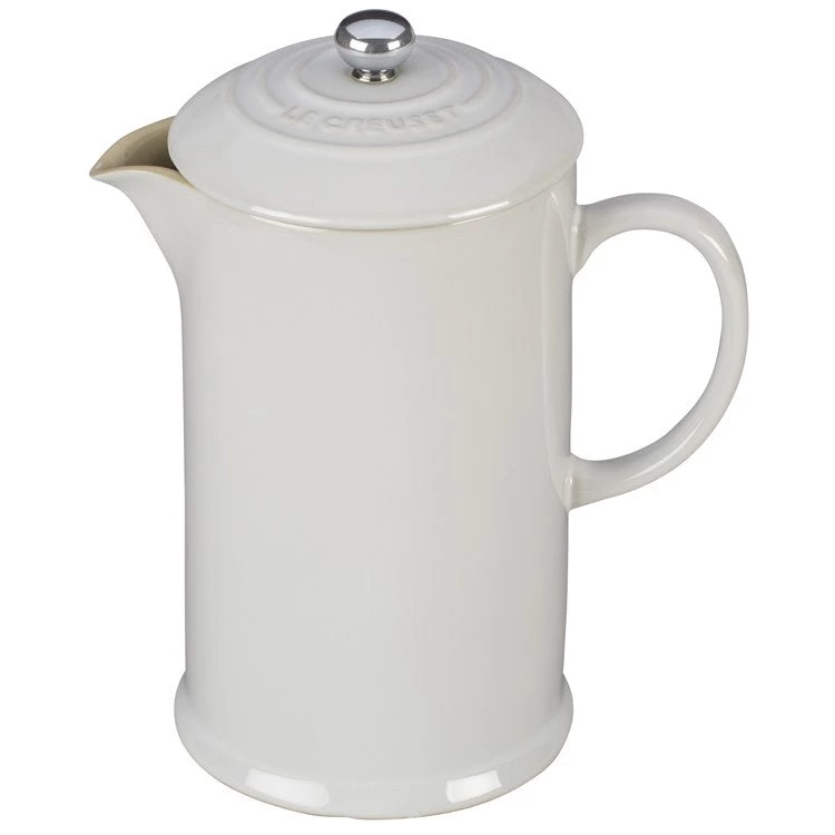 Le Creuset 34 Oz Stoneware French Press - Meringue