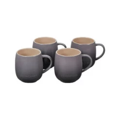 Le Creuset Heritage 13 Oz Stoneware Mugs Set Of 4 - Oyster