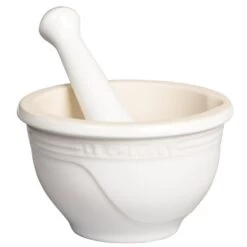 Le Creuset 10 Oz Stoneware Mortar And Pestle Set - White
