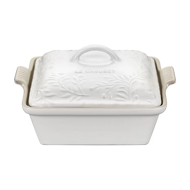 Le Creuset Olive Branch Collection Heritage Square Casserole