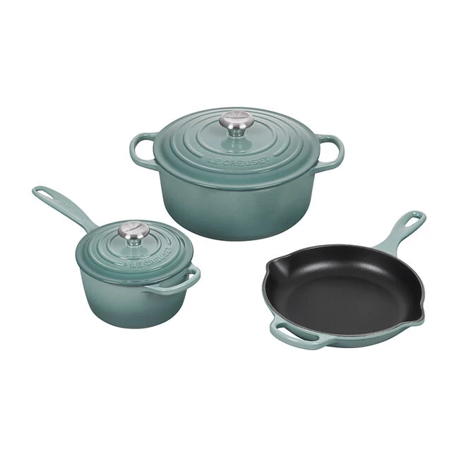 Le Creuset Signature Enameled Cast Iron 5-Piece Cookware Set - Image 3