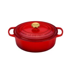 Le Creuset Oval Dutch Oven With Gold Knob