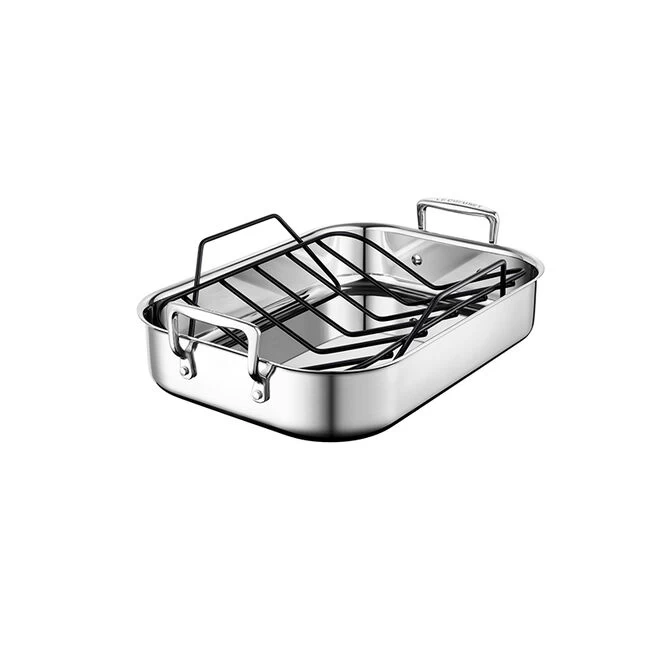 Le Creuset Stainless Steel Roasting Pan With Nonstick Rack - Image 3