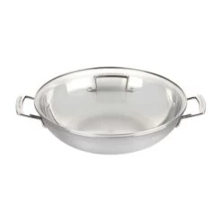 Le Creuset Classic Stainless Steel Wok With Glass Lid