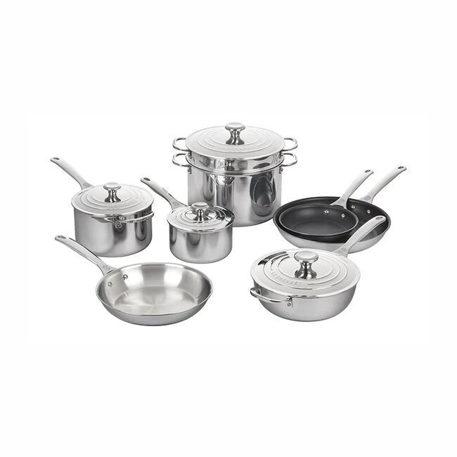 Le Creuset Signature Stainless Steel 12-Piece Cookware Set