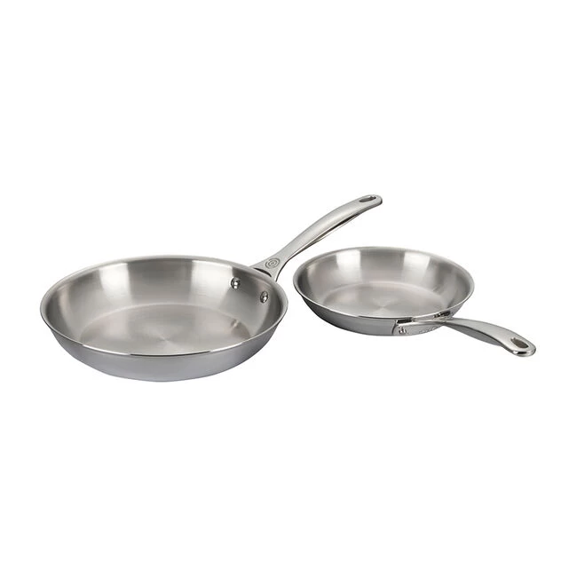 Le Creuset Signature Stainless Steel 2-Piece Fry Pan Set - Image 3