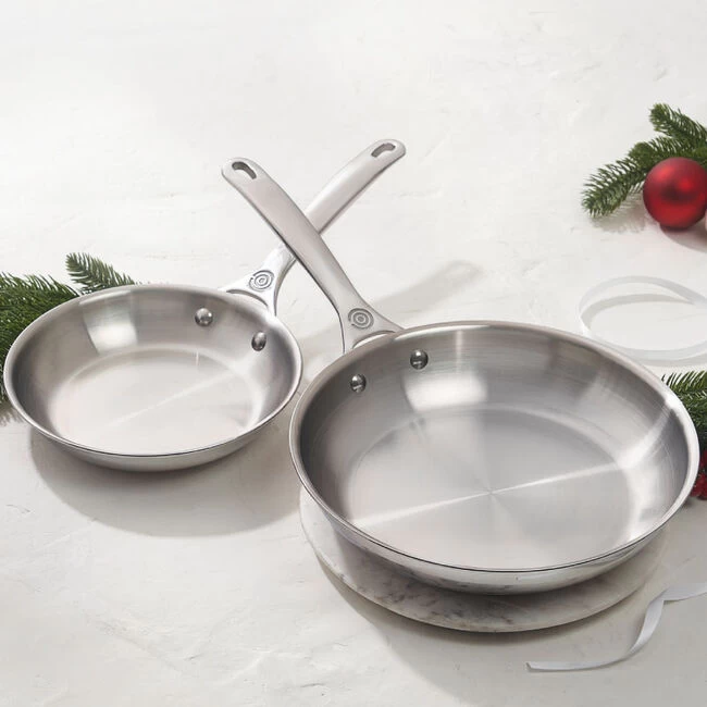 Le Creuset Signature Stainless Steel 2-Piece Fry Pan Set - Image 4