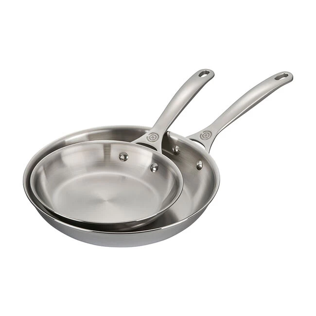 Le Creuset Signature Stainless Steel 2-Piece Fry Pan Set - Image 2