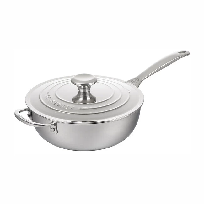 Le Creuset Nonstick Stainless Steel Saucier Pan - Image 2