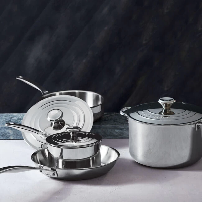 Le Creuset Signature Stainless Steel 7-Piece Cookware Set - Image 2