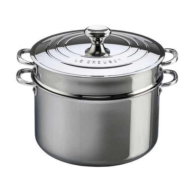 Le Creuset Signature Stainless Steel Stockpot With Colander Insert