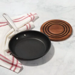 Le Creuset Toughened Nonstick PRO Fry Pan And Magnetic Wooden Trivet Set