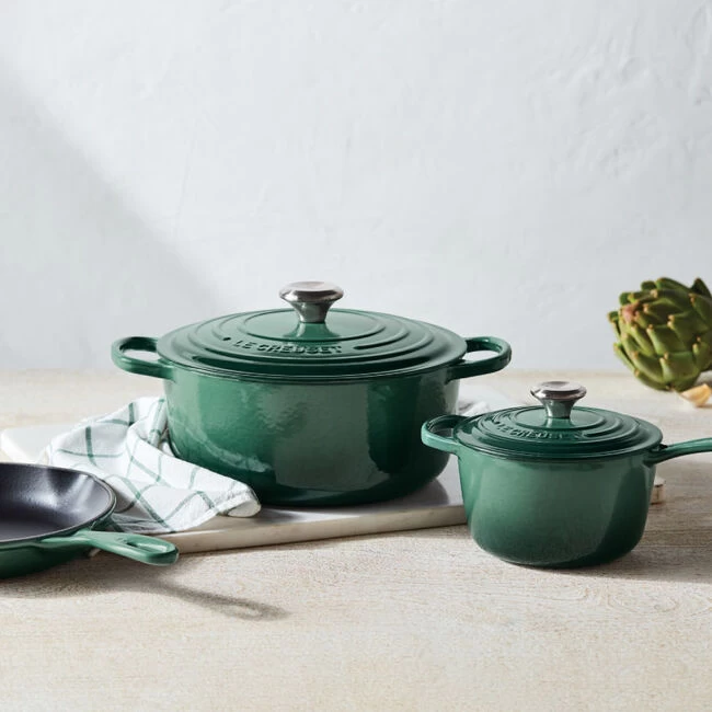 Le Creuset Signature Enameled Cast Iron 5-Piece Cookware Set - Image 4