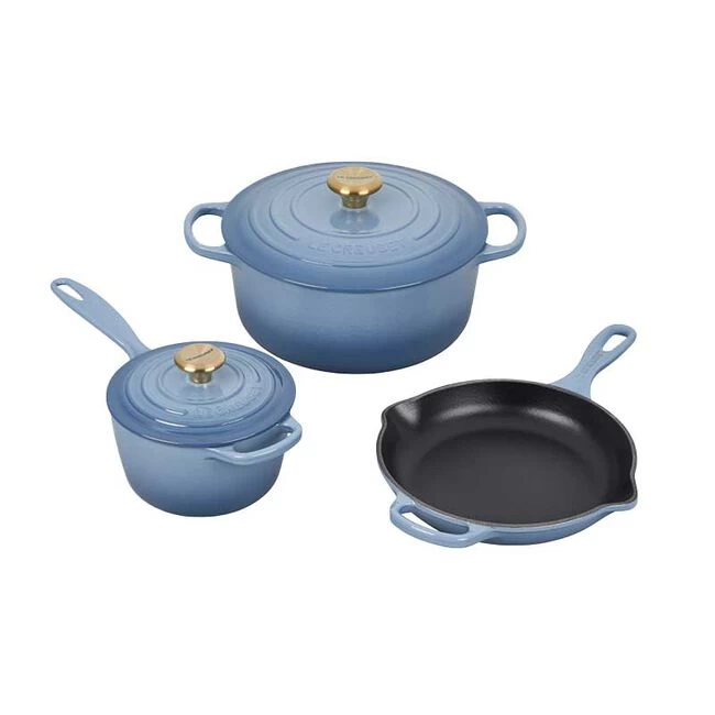Le Creuset Signature Enameled Cast Iron 5-Piece Cookware Set - Image 5