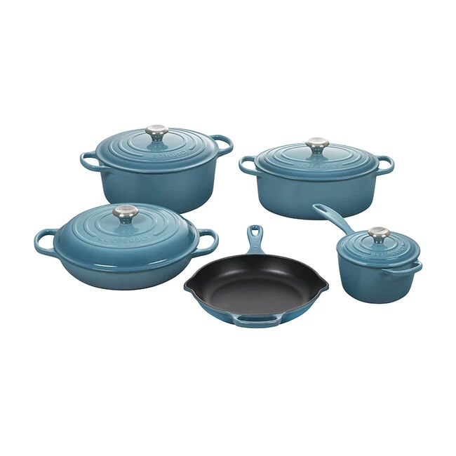 Le Creuset Signature Enameled Cast Iron 9-Piece Cookware Set - Image 3