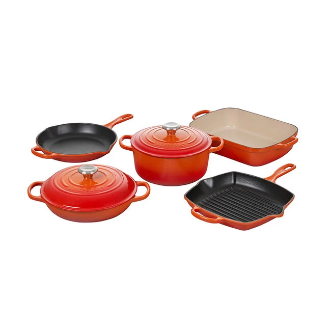 Le Creuset Signature Enameled Cast Iron 7-Piece Cookware Set - Image 3