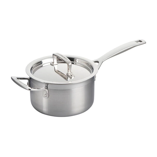 Le Creuset Classic Stainless Steel Saucepan With Lid